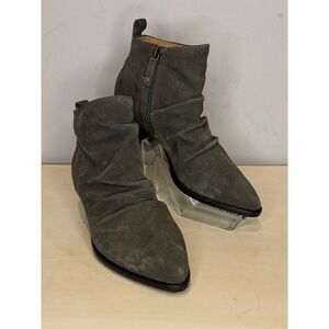 Kelsi‎ Dagger Women's Brooklyn Ego Suede Ankle Boots Olive Green Size 5.5 NWOT